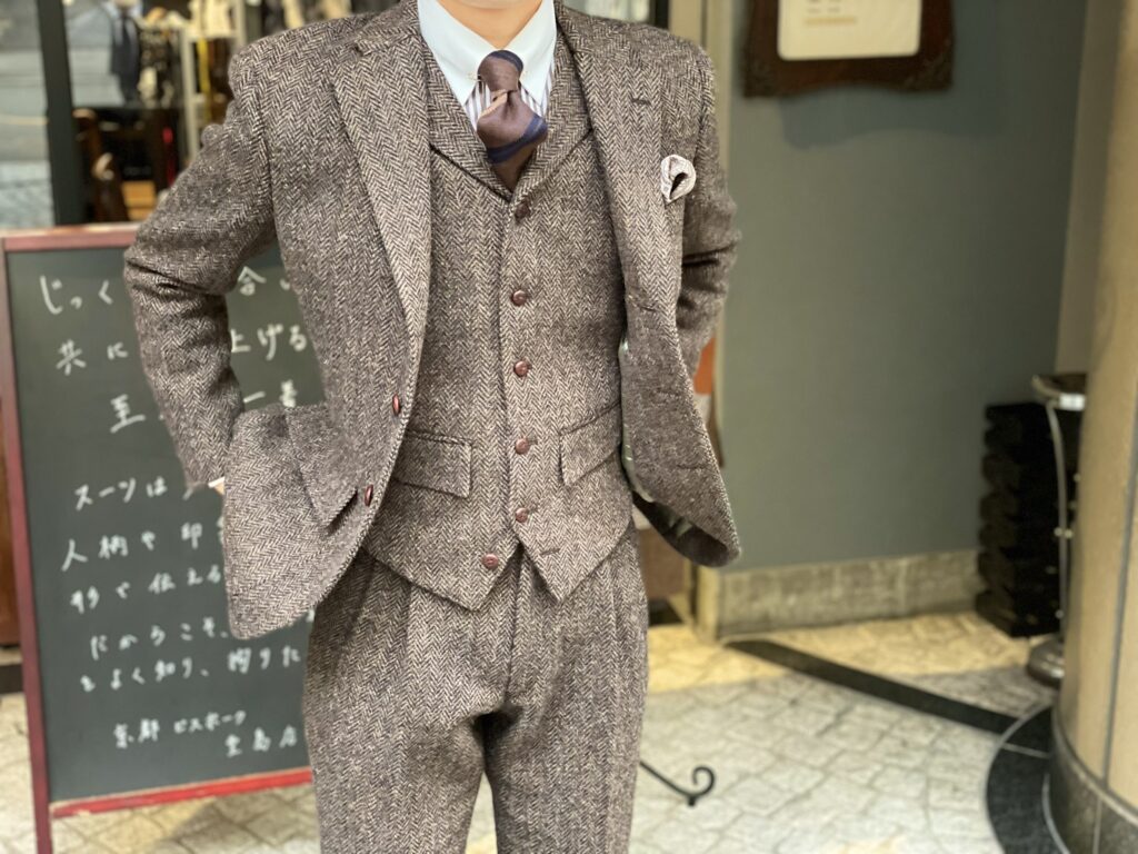 コート要らずな一着 Harris Tweed 京都 大阪のオーダースーツ専門店 京都ビスポーク